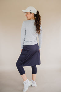 Sublime 3/4 Length Athletic Skirt - Navy