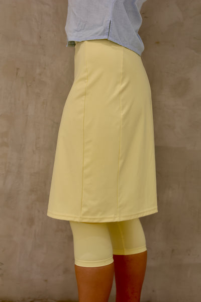 3/4 Nylon Athletic Skirt - Butter