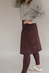 Sublime Ankle Length Athletic Skirt - Plum