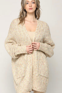 Batwing Open Front Knit Cardigan - Ivory