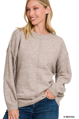 Heathered Beige Melange Sweater