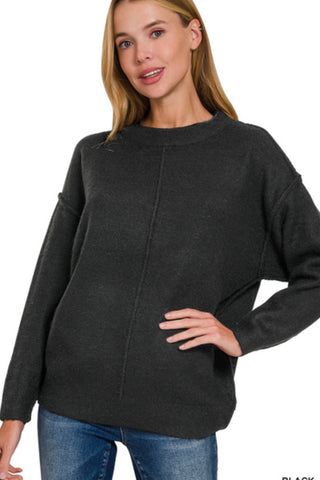 Black Melange Sweater