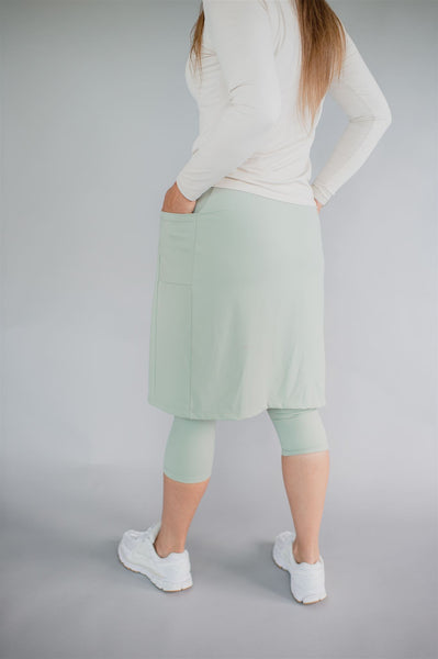 Sublime Nylon Athletic Skirt - Sage (Final Sale)