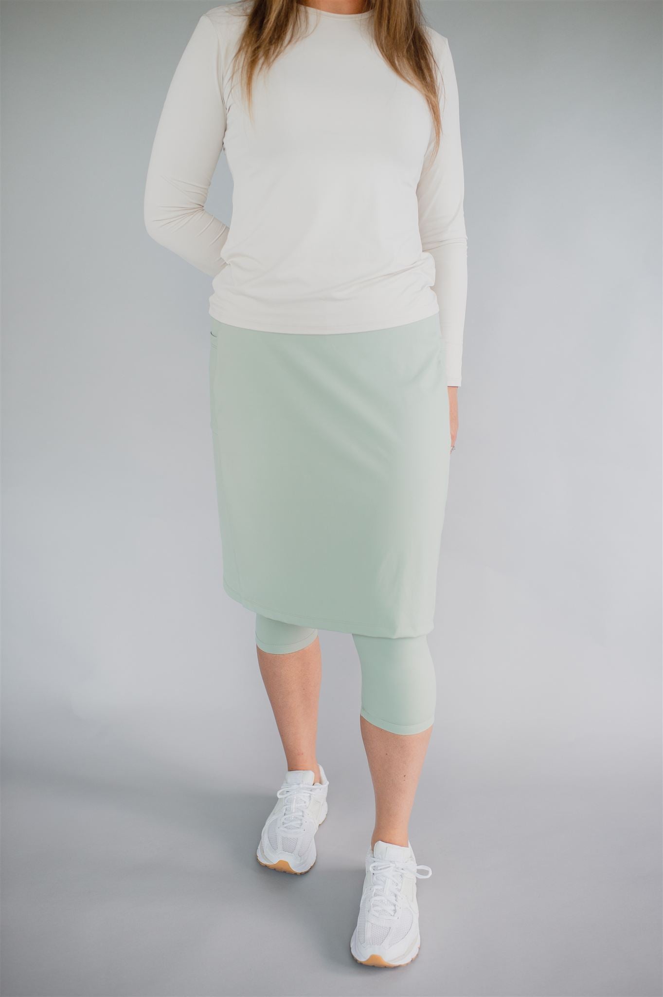Sublime Nylon Athletic Skirt - Sage (Final Sale)