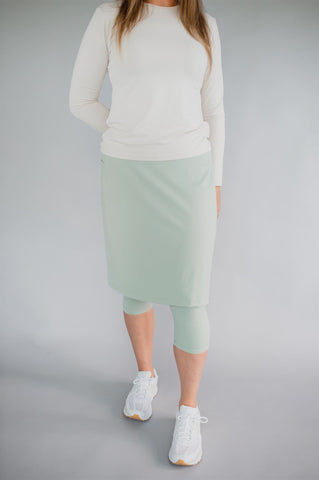 Sublime Nylon Athletic Skirt - Sage (Final Sale)