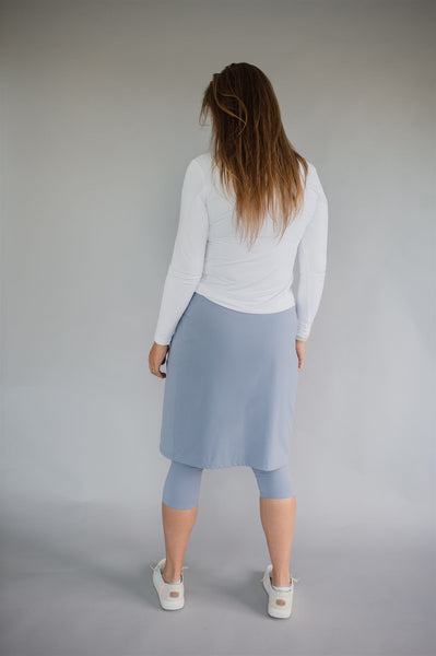 Sublime Nylon Athletic Skirt - Pastel Blue (Final Sale)
