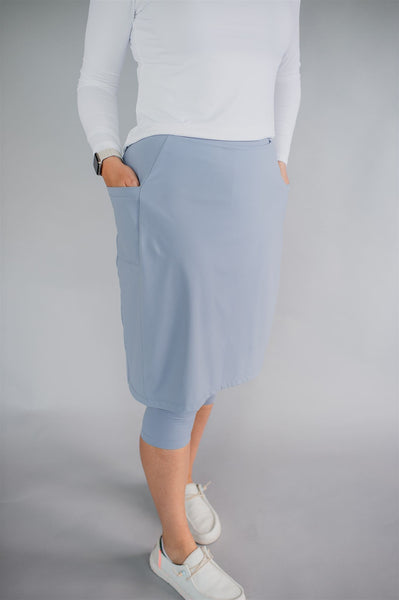 Sublime Nylon Athletic Skirt - Pastel Blue (Final Sale)