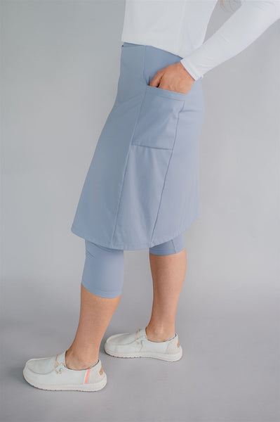 Sublime Nylon Athletic Skirt - Pastel Blue (Final Sale)