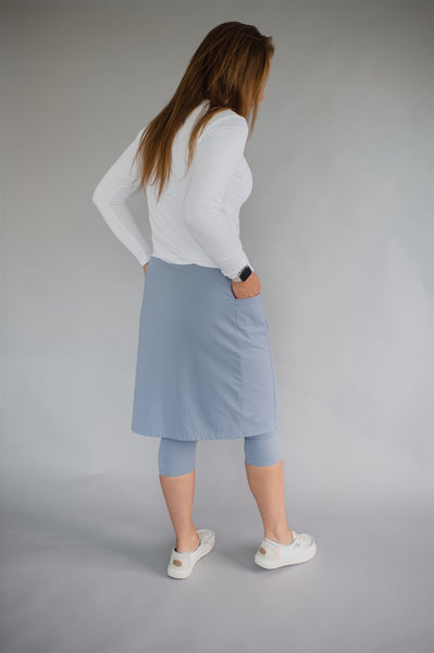 Sublime Nylon Athletic Skirt - Pastel Blue (Final Sale)