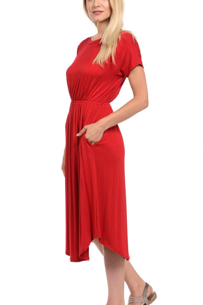 Red Simple Summer Dress (LARGE)