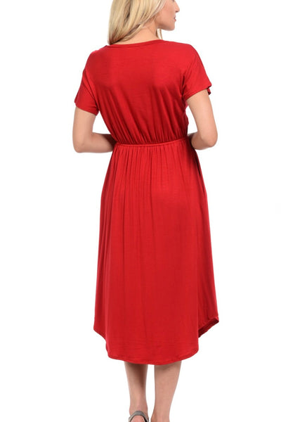 Red Simple Summer Dress (LARGE)