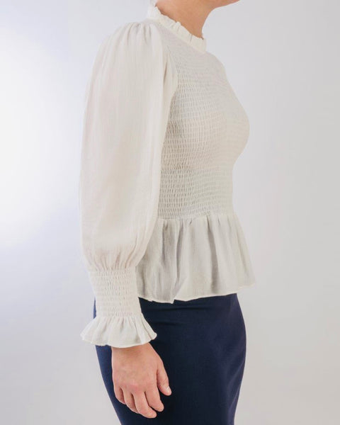 Smocked Top - Ivory