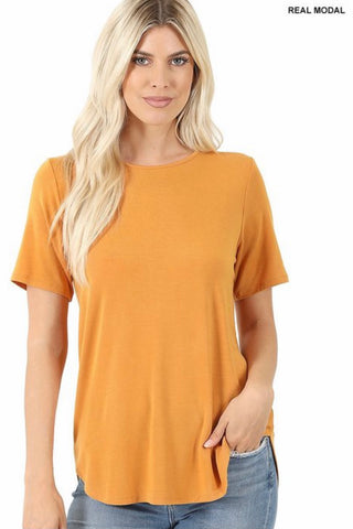 New Material** Modal Plus GiG Tee - Mustard (1X-3X)