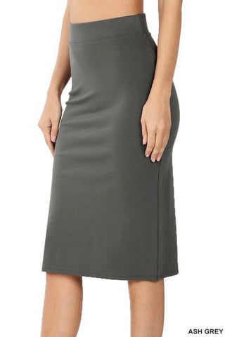 GiG Ponte Pencil Skirt - Ash Grey (S-XL)