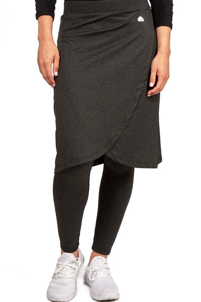 Ankle Length Faux Wrap Snoga in Black Heather