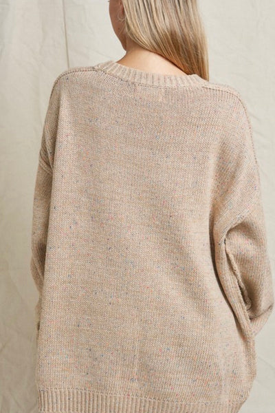Subtle Confetti Sweater - Beige
