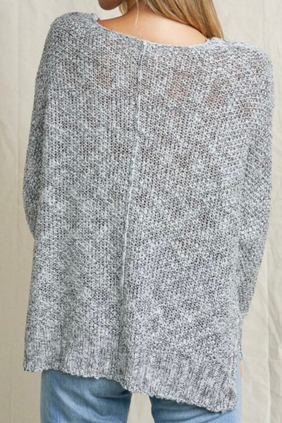 Our Fav Loose Knit Sweater - GREY