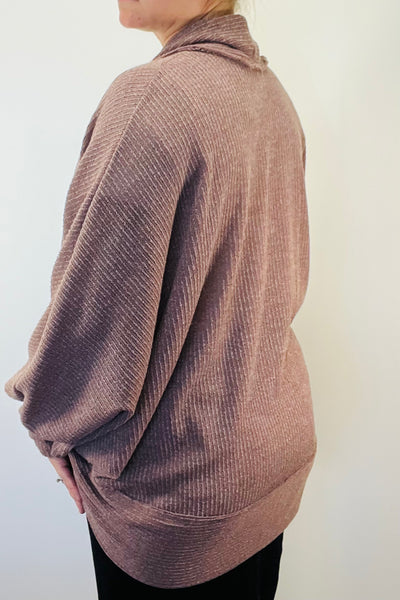 COCOON CARDI - ROSE TAUPE