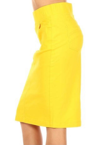 Yellow Pull-on Style Skirt - FINAL SALE Sizes 6-18