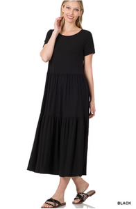 Classic Tiered Dress - Black