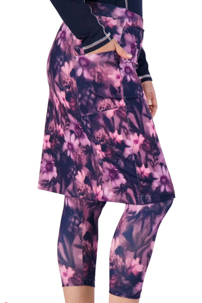 FINAL SALE Purple Floral Fit Snoga - with a pocket!