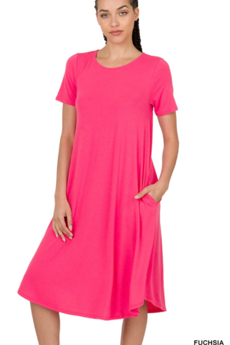 Fuchsia GiG Tee Dress (S-XL)
