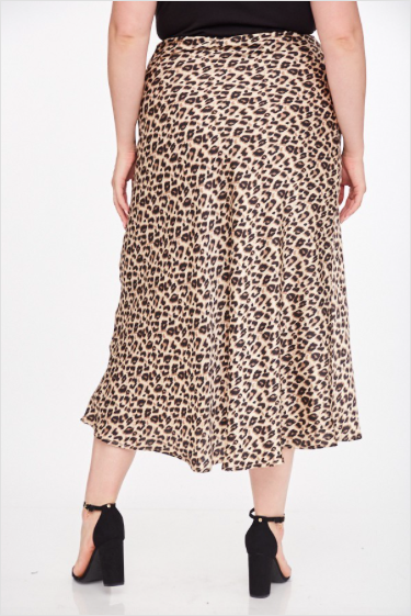 PLUS Leopard Maxi Slip Skirt