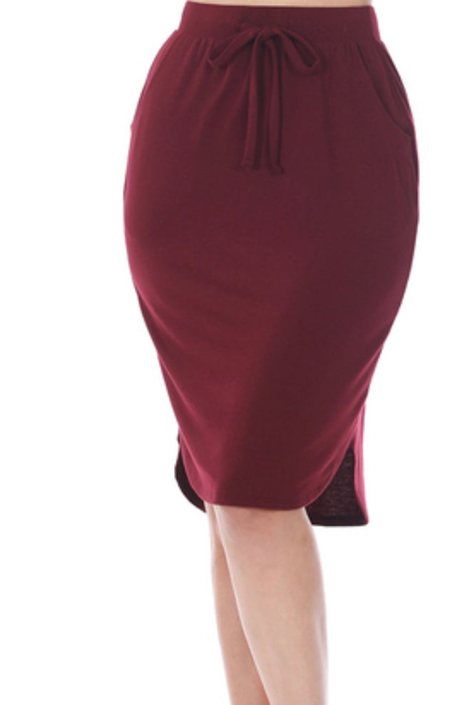 GiG Tulip Hem Skirt - Burgundy