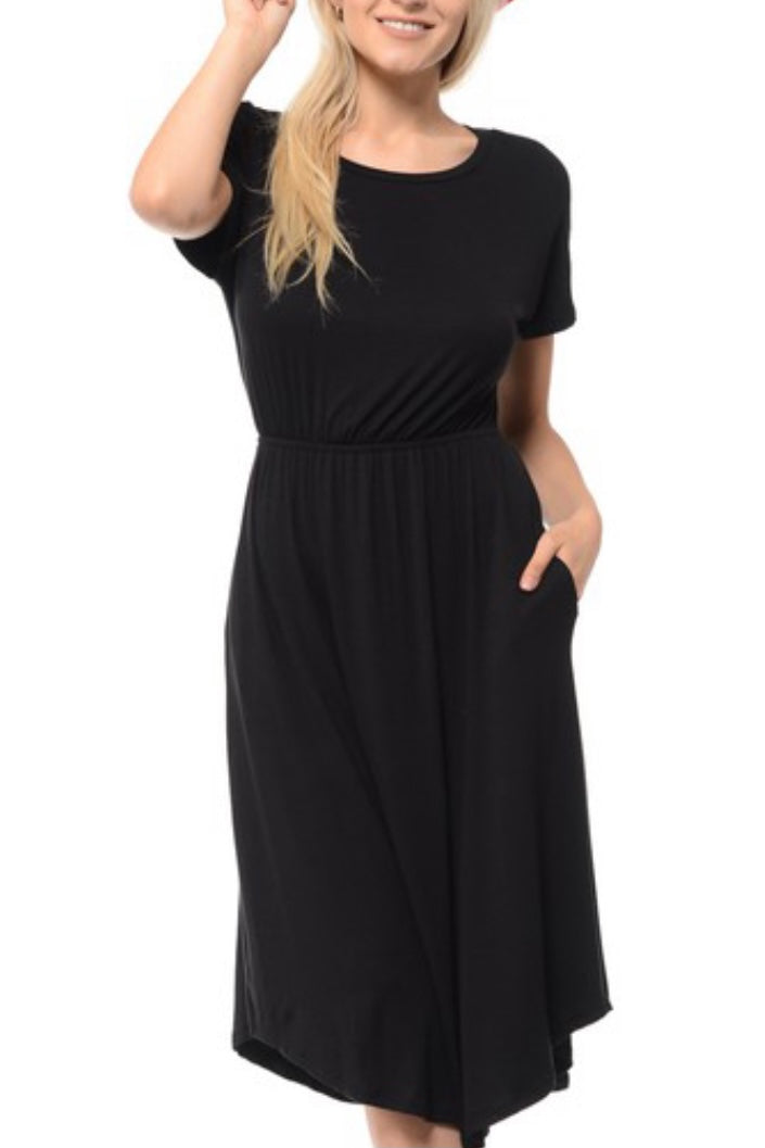 Noir Simple Summer Dress (LARGE)